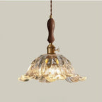 Retro French Flower Glass Pendant Light