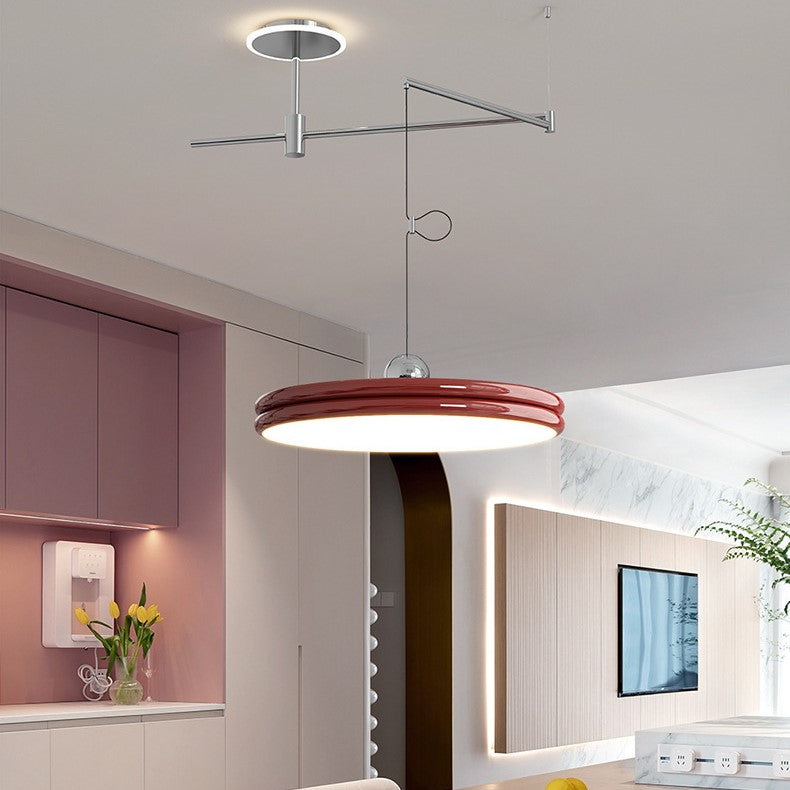 Rocker Movable Arm Flying Saucer Pendant Light