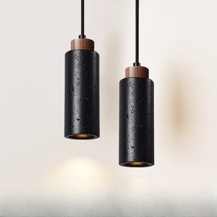 Morvain Medieval Black Travertine Pendant Light