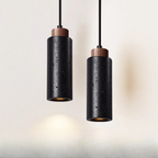Morvain Medieval Black Travertine Pendant Light