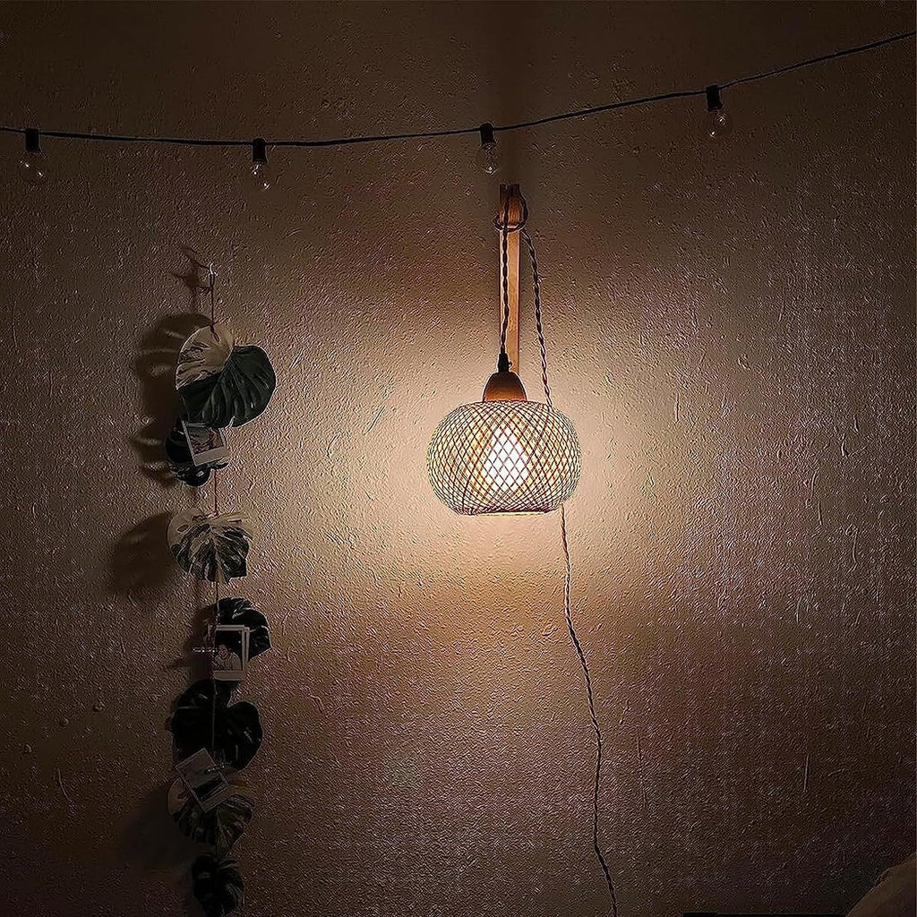 Pastoral Hemp Rope Bamboo Wall Light