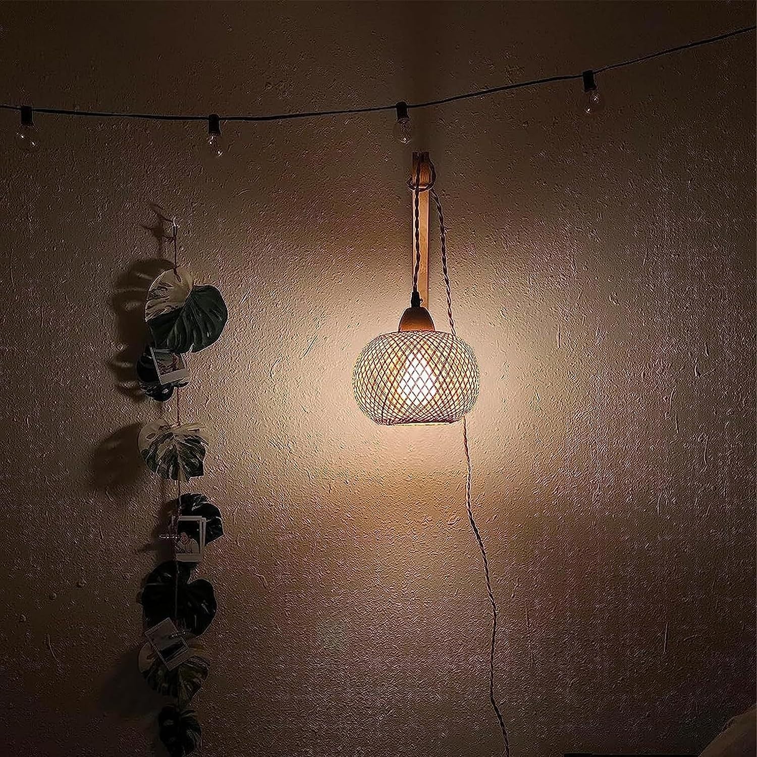 Pastoral Hemp Rope Bamboo Wall Light