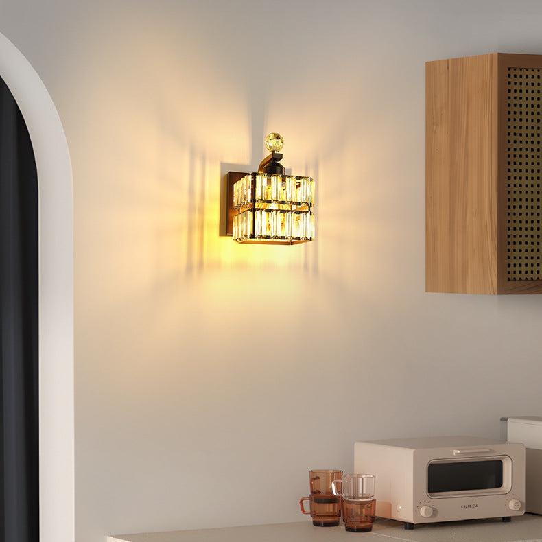 Nordic Style Iron Crystal Wall Light