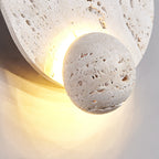 White Travertine Cream Style Wall Light