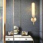 Elysian Grace Sculptural Alabaster Brass Wall Lamp