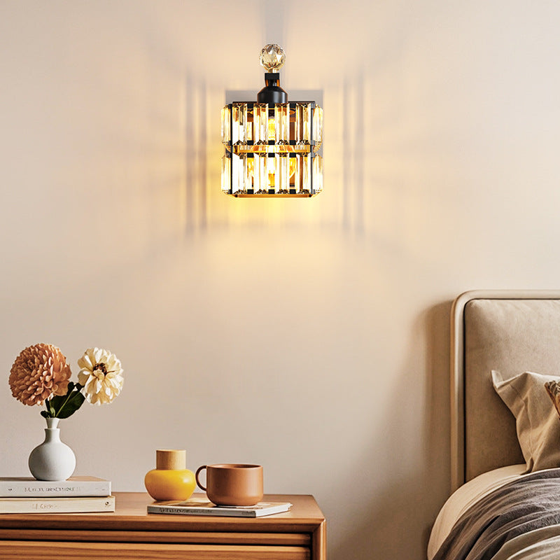 Nordic Style Iron Crystal Wall Light