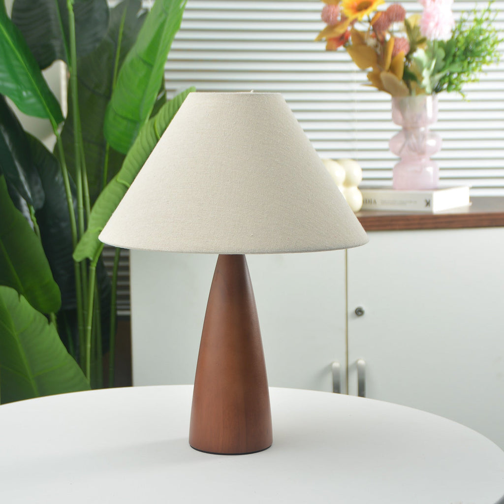 Rowan Retro Solid Wood Table Lamp