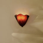 Skirt Series Retro Colored Glass Skirt Shell Wall Light