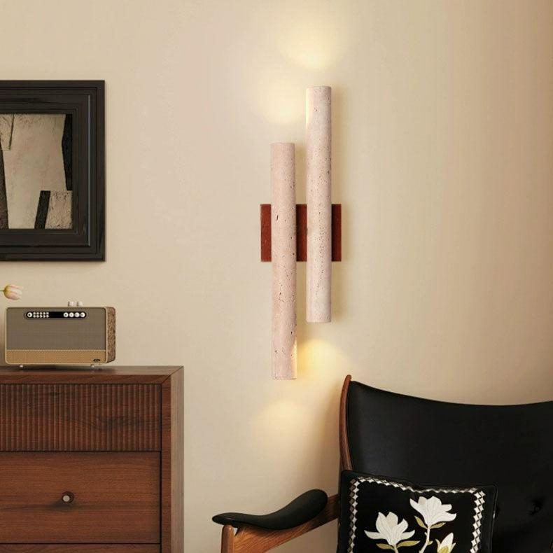 Travertine Retro Style Double Long Wall Light