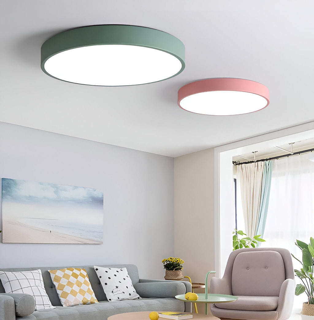 Nordic Macaron Round LED Ceiling Light