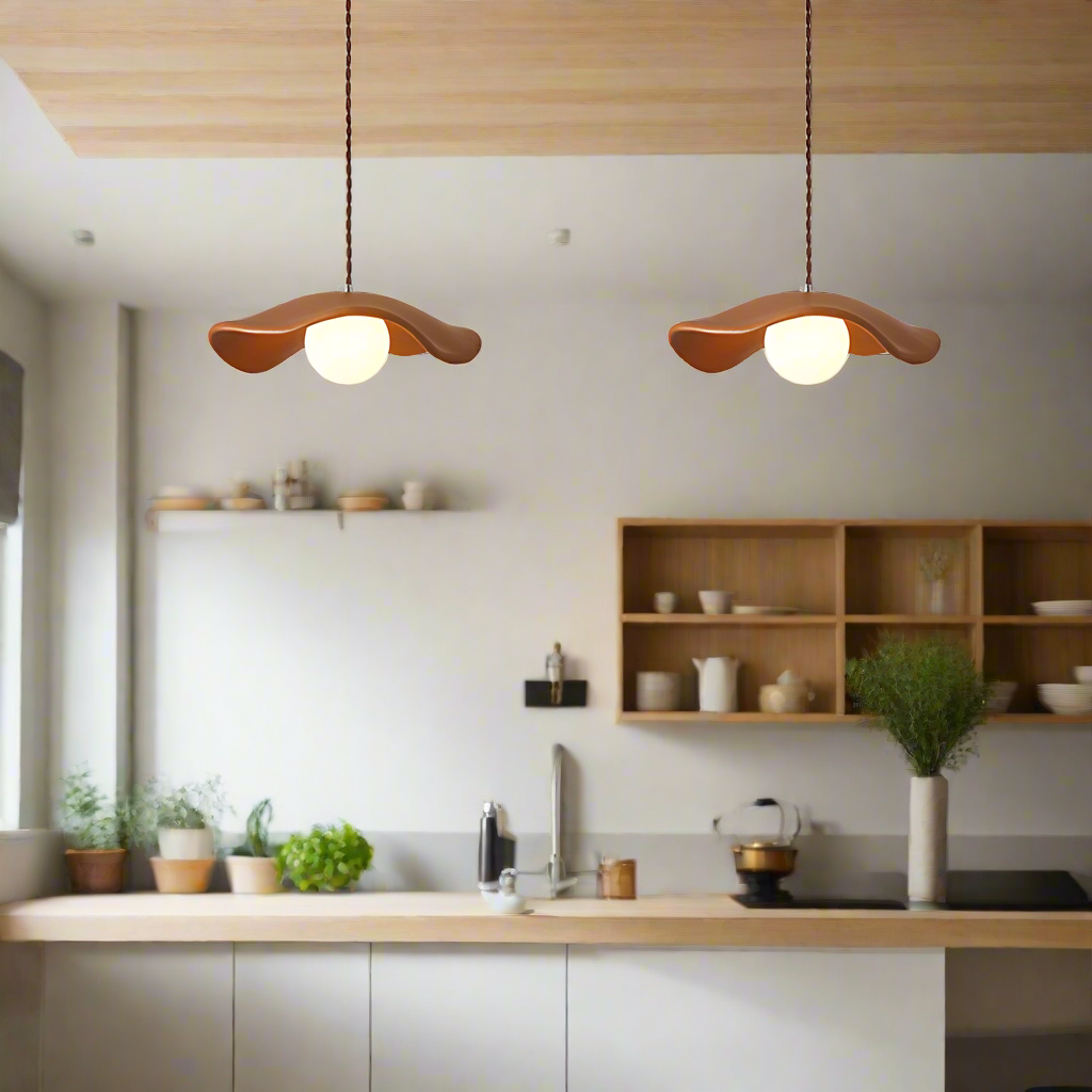 Yumi Sculptural Resin Elegance Minimalist Pendant Light