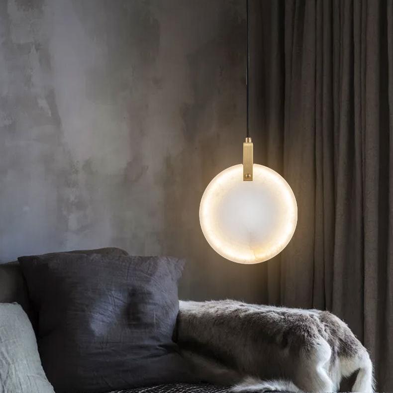 Lorenzo Single Alabaster Marble Pendant Light