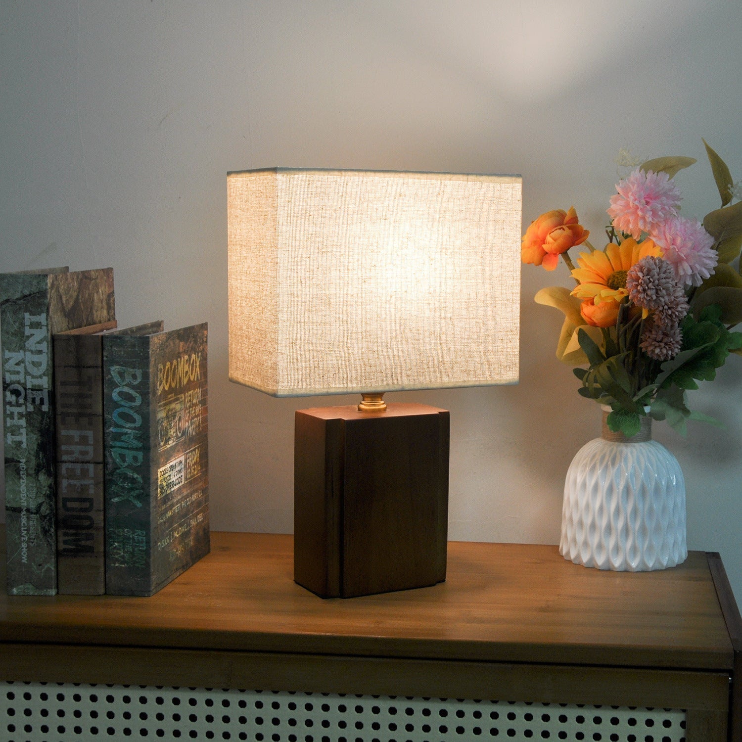 Kairo Japandi Bamboo Linen Table Lamp