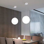 Nordic Globe Milky Glass Pendant Light
