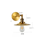 Retro Industrial Style Metal Saucer Shade Wall Light