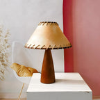 Rowan Retro Solid Wood Table Lamp