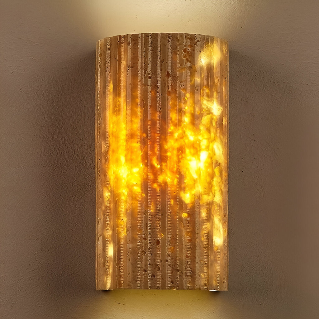 Solaro Travertine Garden Outdoor Wall Light