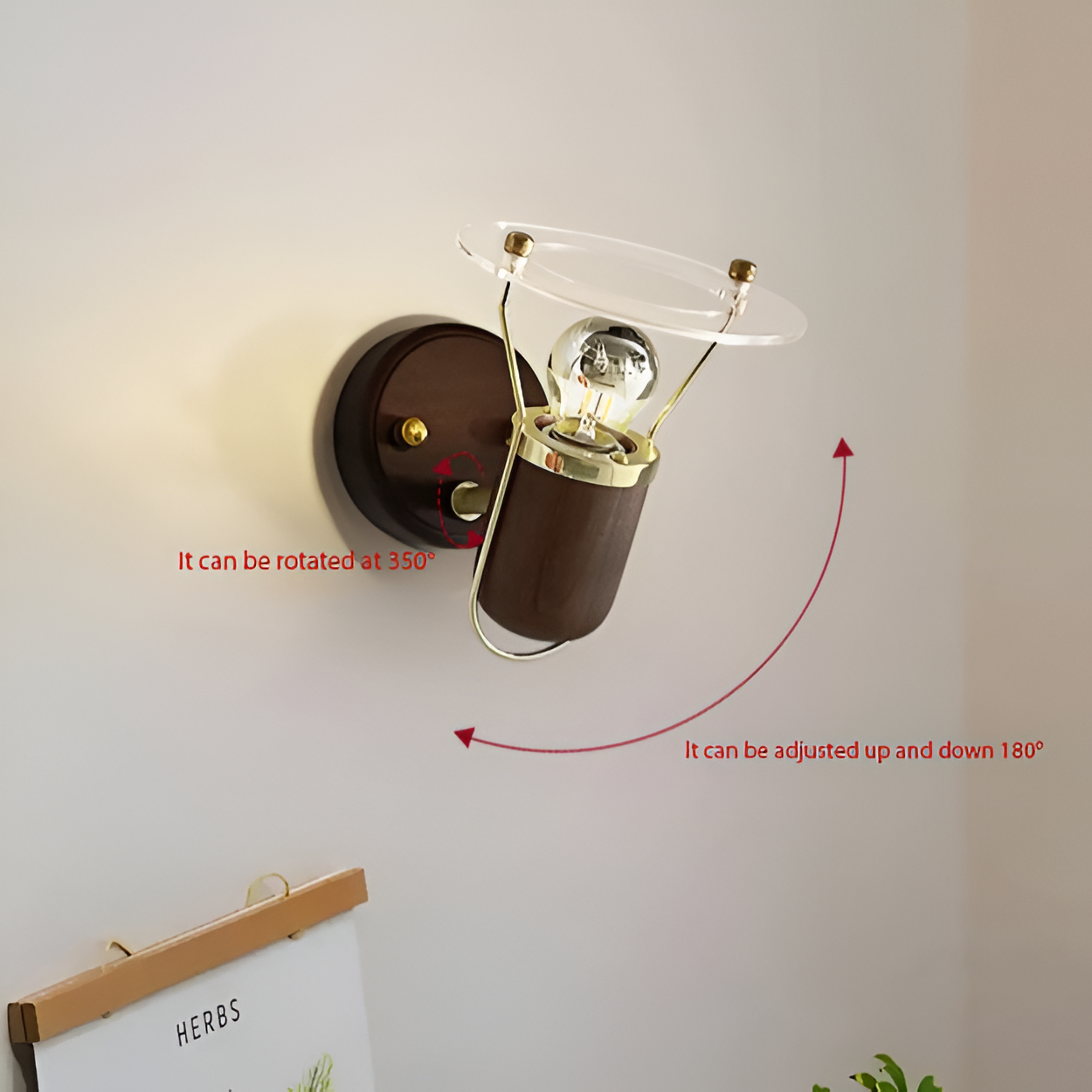 Japanese Retro Style Walnut Haughanv Wall Light