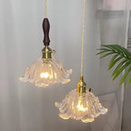 Retro French Flower Glass Pendant Light