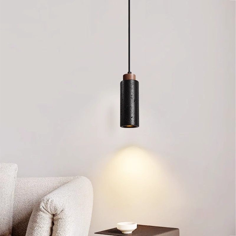 Morvain Medieval Black Travertine Pendant Light