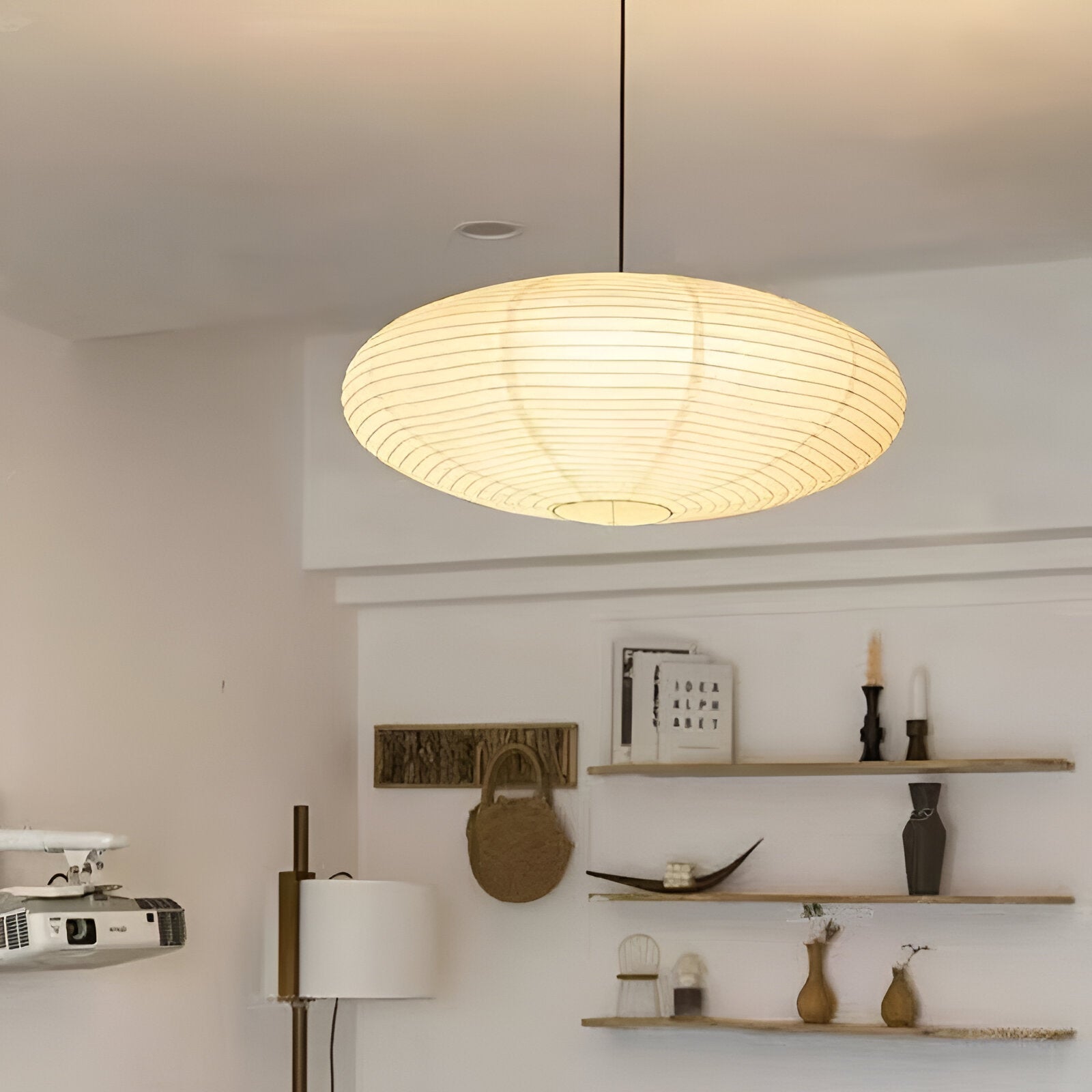 The Mist Shard Japandi Paper Pendant Light