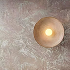 Retro Ceramic Style Resin Round Japandi LED Wall Light