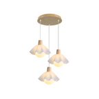 Nordic Style Wooden Flower Pendant Light