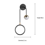LED Nordic Sconce Round Rotatable Iron Wall Light