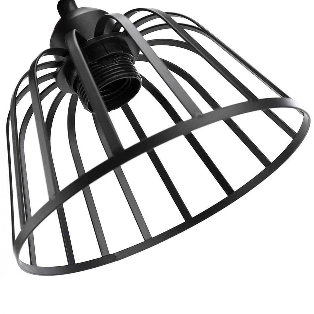 Retro Industrial Black Metal Trio Pendant Light