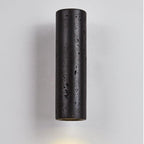 Minimalist Black Travertine Tube Wall Light