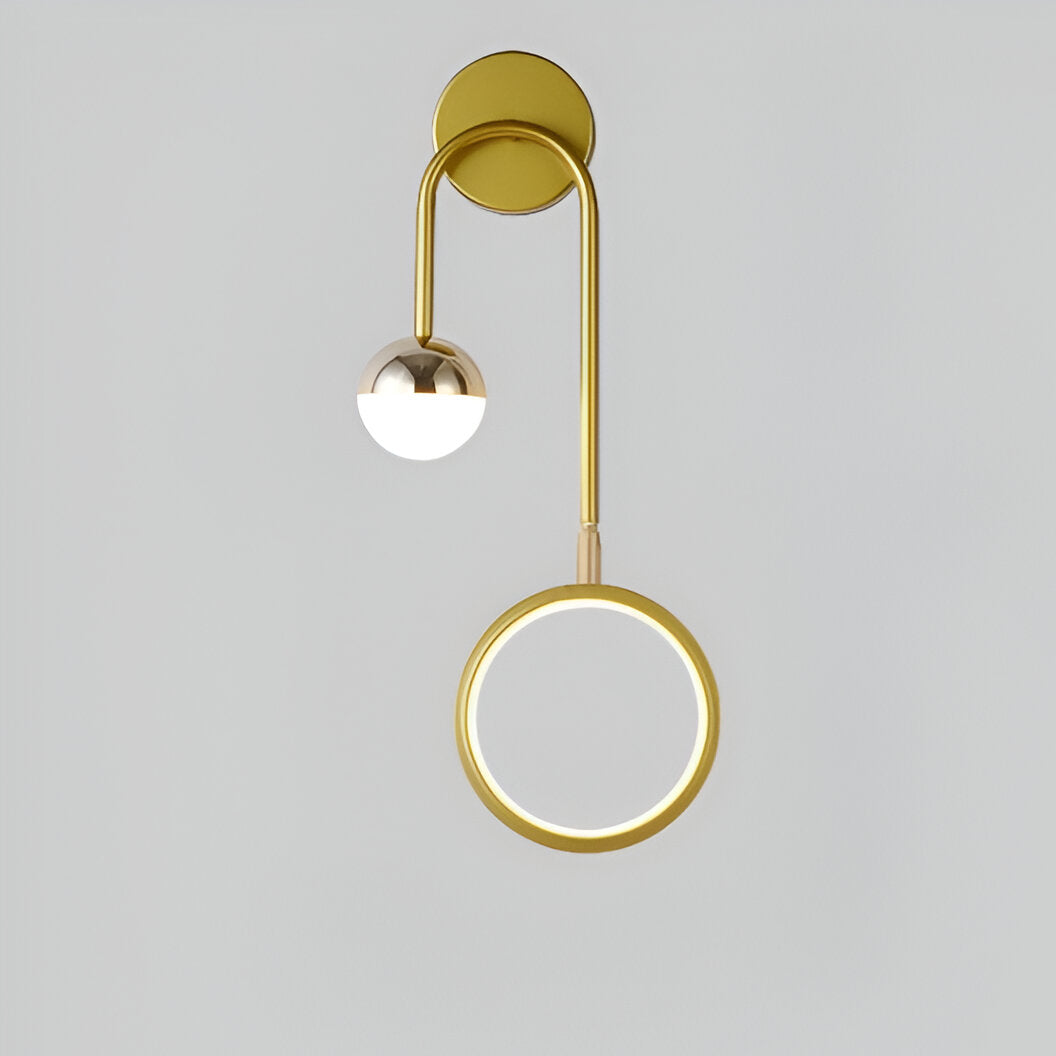 LED Nordic Sconce Round Rotatable Iron Wall Light