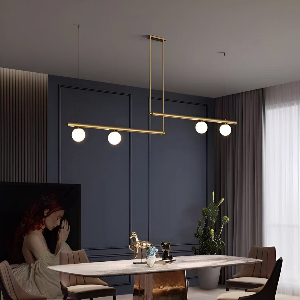 Nordic Glass Linear Luxury Pendant Light