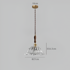 Retro French Flower Glass Pendant Light