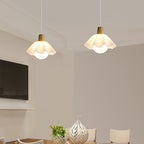 Nordic Style Wooden Flower Pendant Light