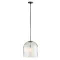 Farmhouse Cooper Ribbed Glass Pendant Light