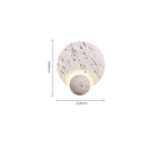 White Travertine Cream Style Wall Light