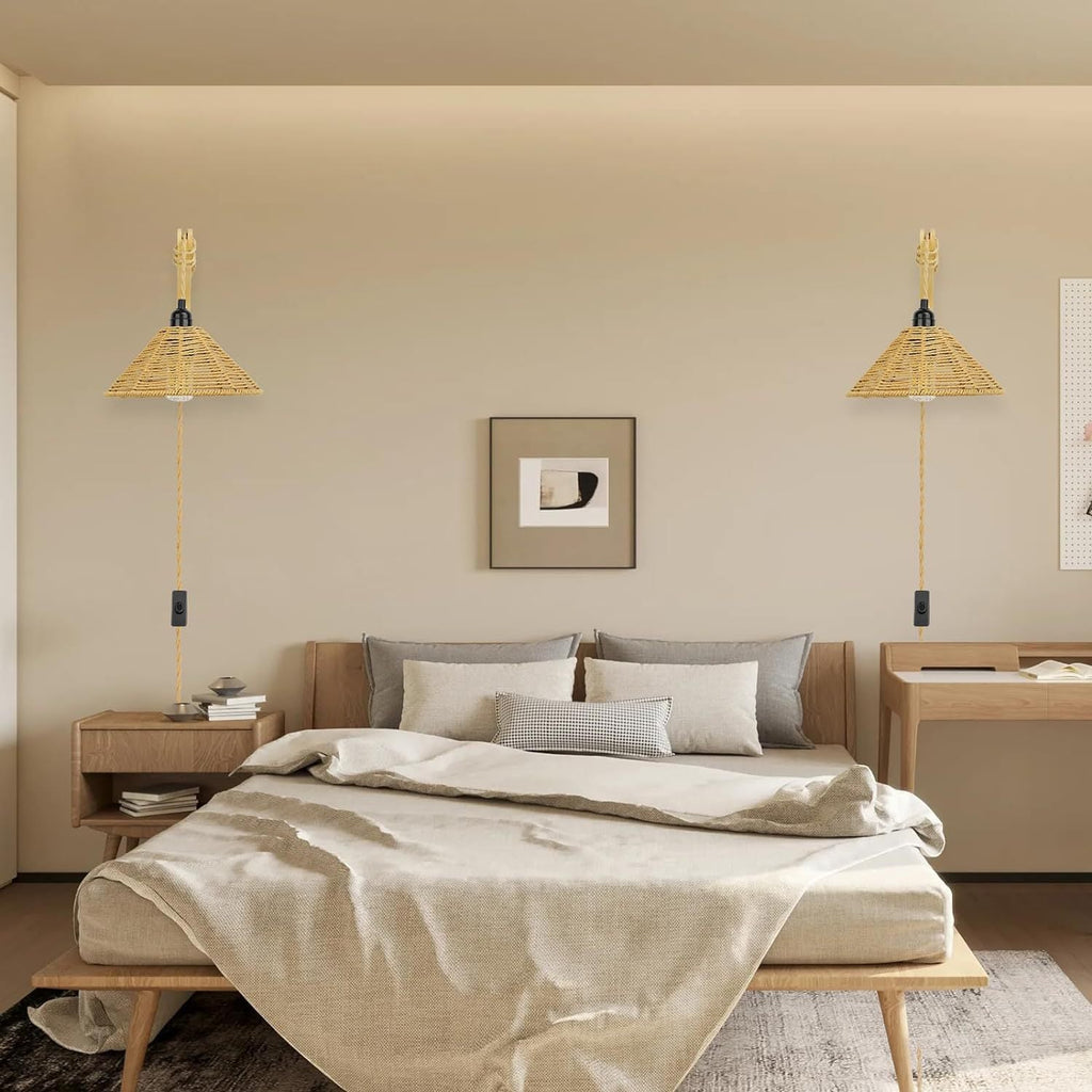 Boho Style Hand-Woven Wall Light