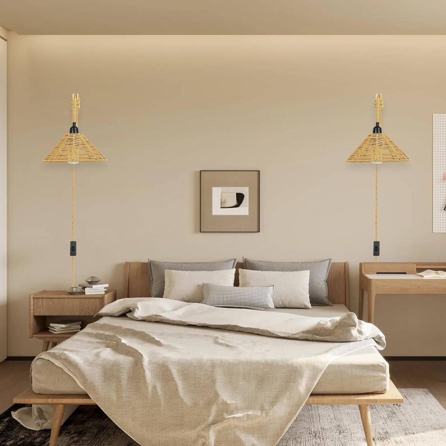 Boho Style Hand-Woven Wall Light