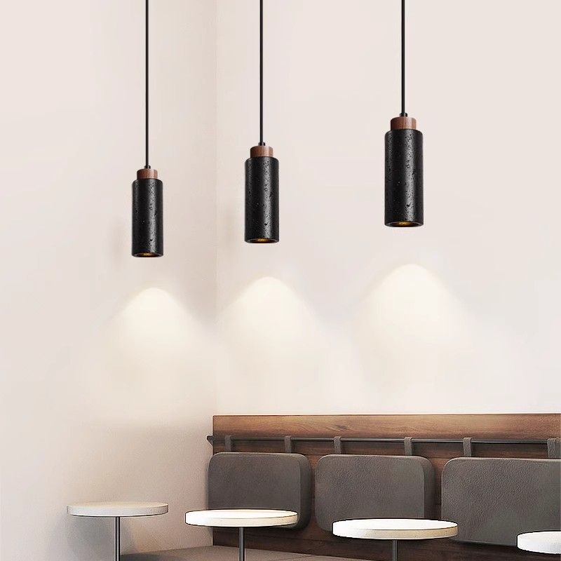 Morvain Medieval Black Travertine Pendant Light