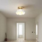Blossom Glow Mid-Century Ceramic Ceiling Light