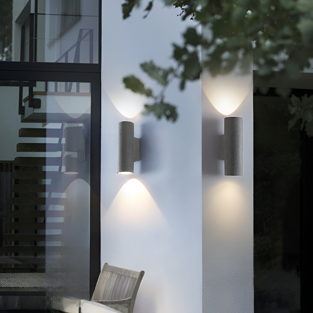 Midnight Glow Minimalist Cement Indoor Outdoor Wall Light