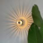 Clara Rays Contemporary Brass Glass Ceiling Light