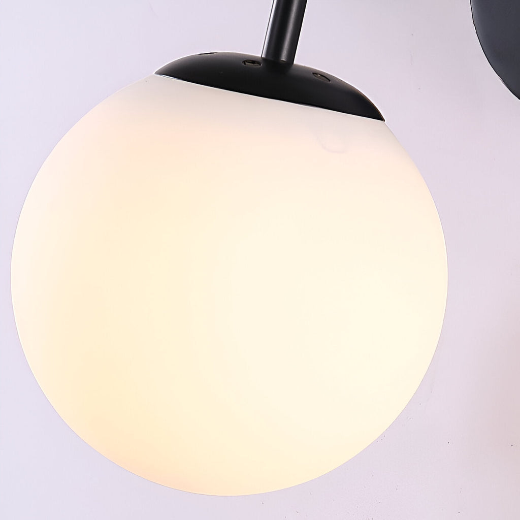 Modern Retro Rippled Glass Sphere Wall Light