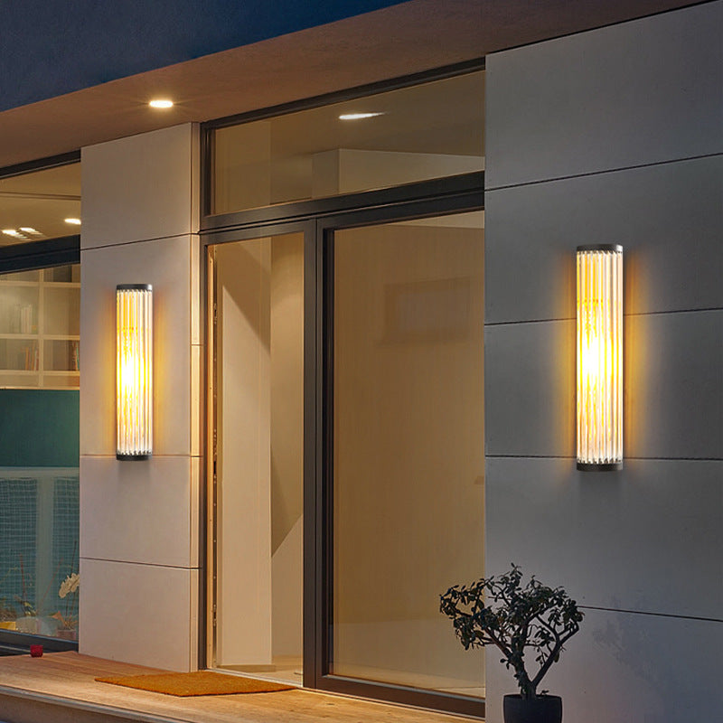 HaloGuard Semi Dome Outdoor Glass Wall Lamp