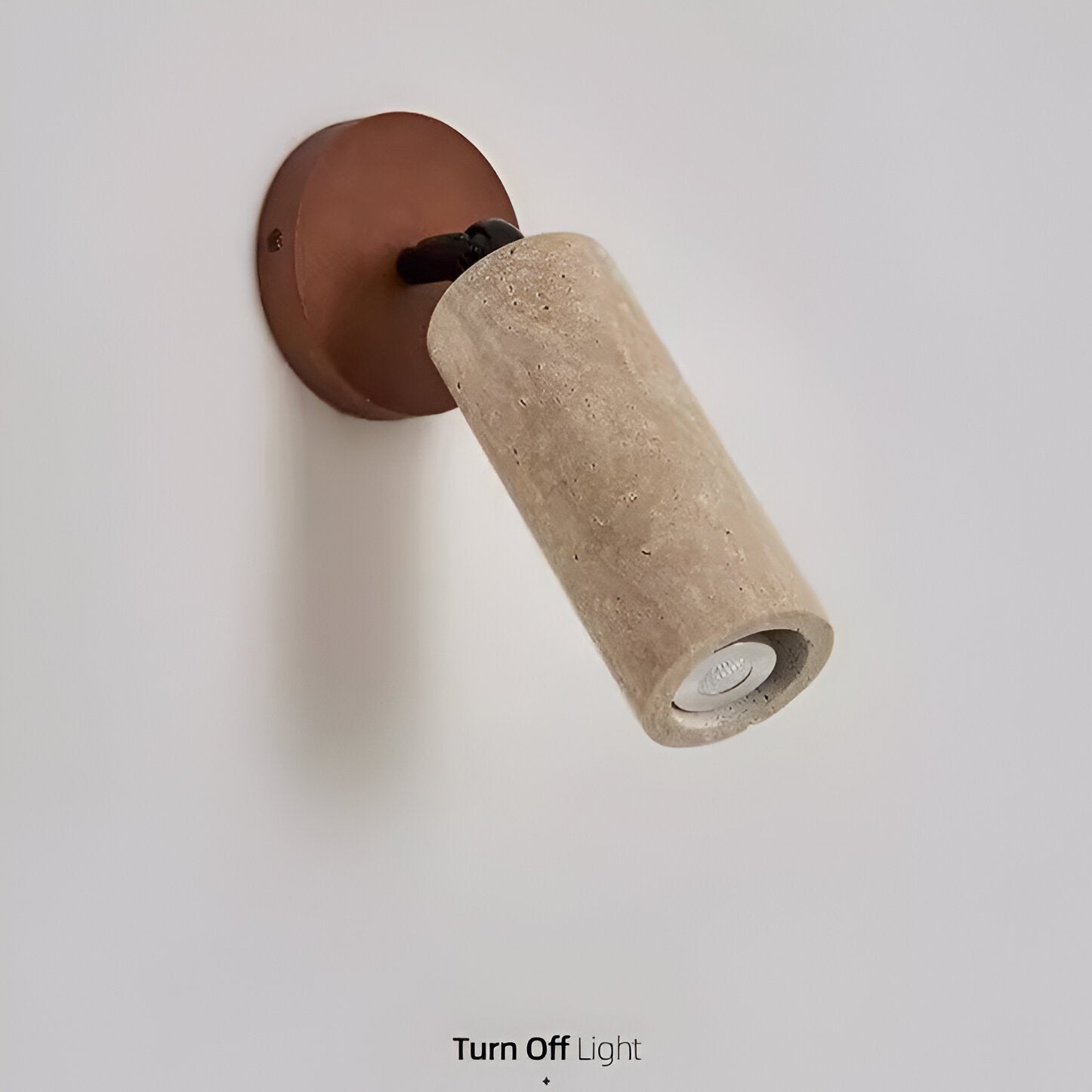 Yellow Travertine Wood Adjustable Ceiling and Wall Light