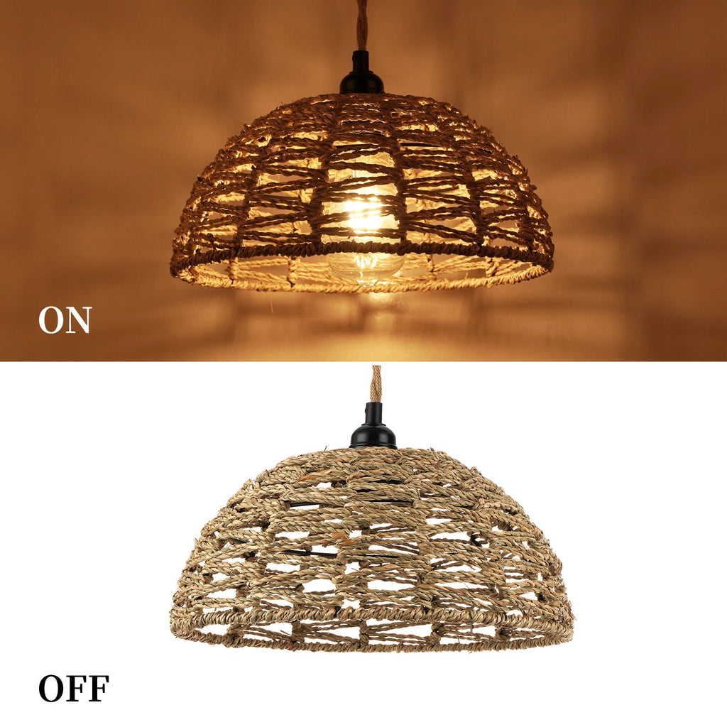 Retro Hand-Woven Cotton Rope Pendant Light