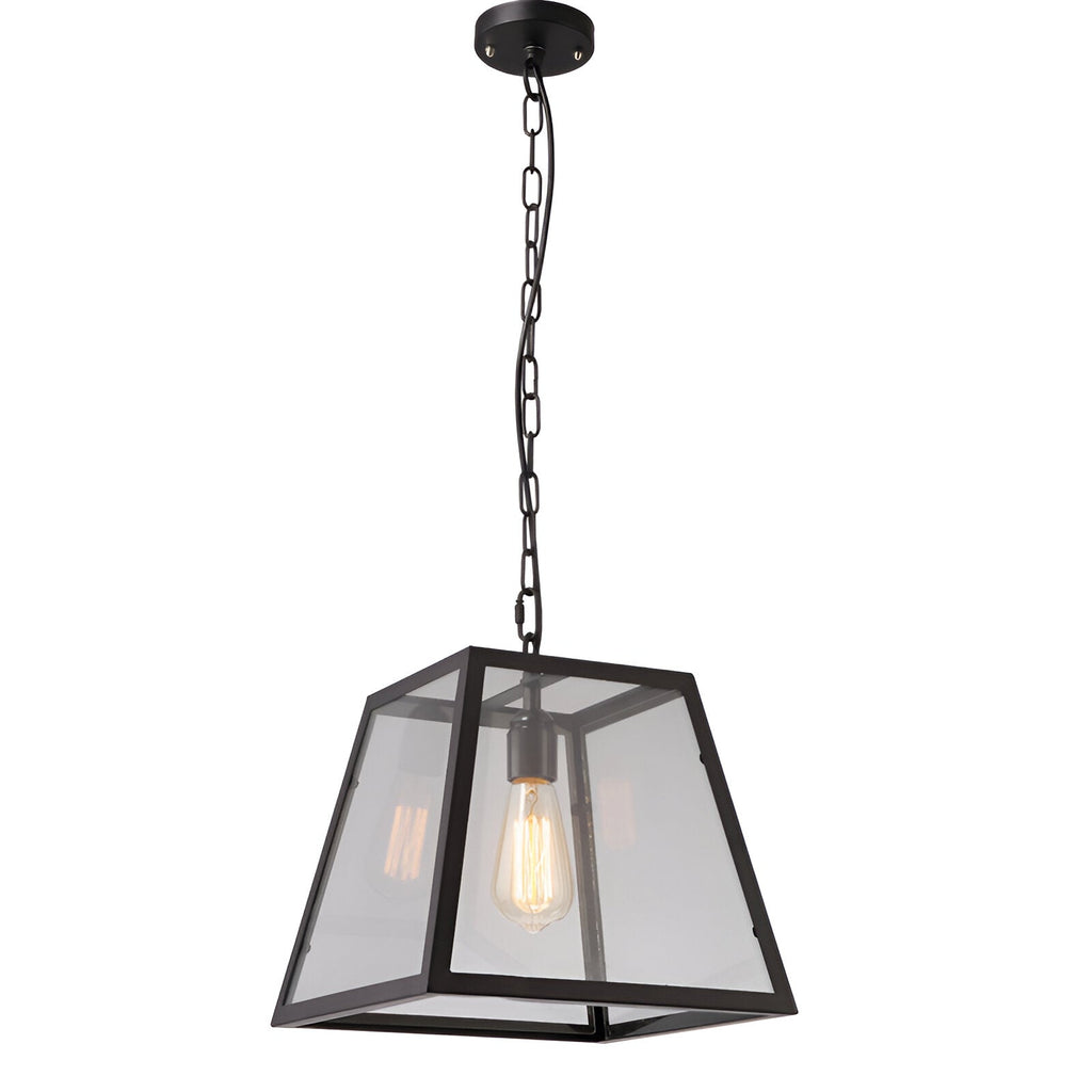 Arlo Retro Industrial Glass Pendant Light