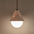 Yellow Travertine Cream Pendant Light