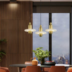 Modern Iron Alabaster Disc Minimalist Pendant Light