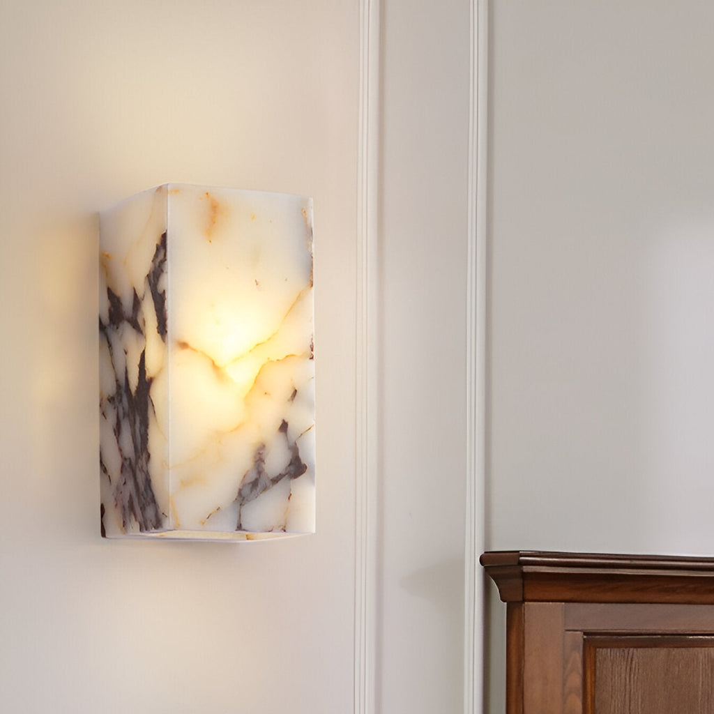 Luxury Marble Moonshade Natural Stone Wall Light